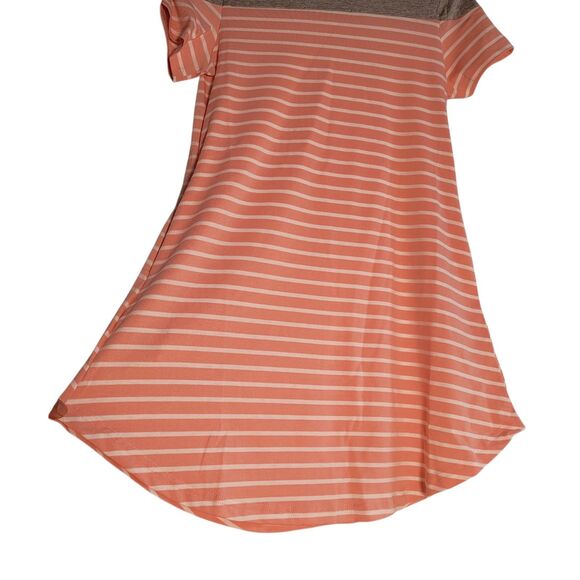 Gorlya Girls Short Sleeve Loose Casual Summer Pink Stripe T-Shirt Dress 10Y - Picture 5 of 9